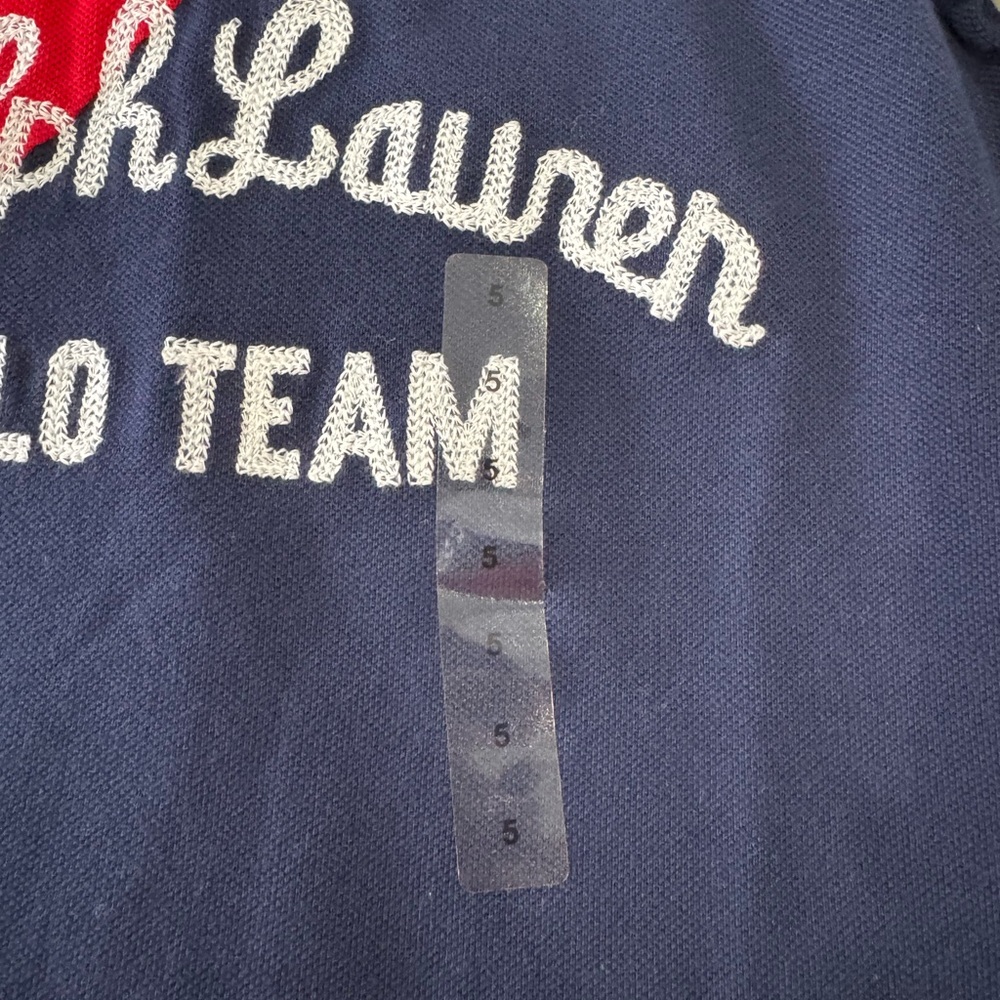 NWT Polo Ralph Lauren Red/NavyRalph Polo Team Embroidered Boys Sz 5 - Picture 3 of 7
